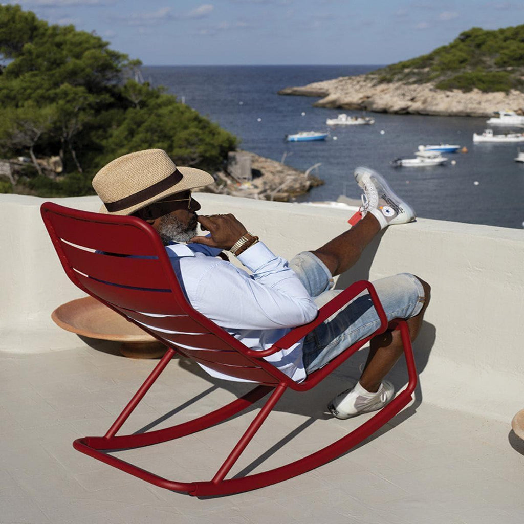 Fauteuil à bascule LUXEMBOURG Bleu abyssal