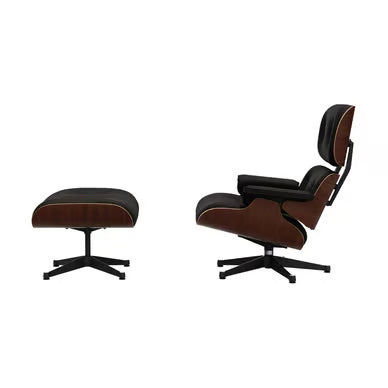VITRA - Set fauteuil & repose-pieds Lounge Chair & Ottoman tissu / Eames (1956)